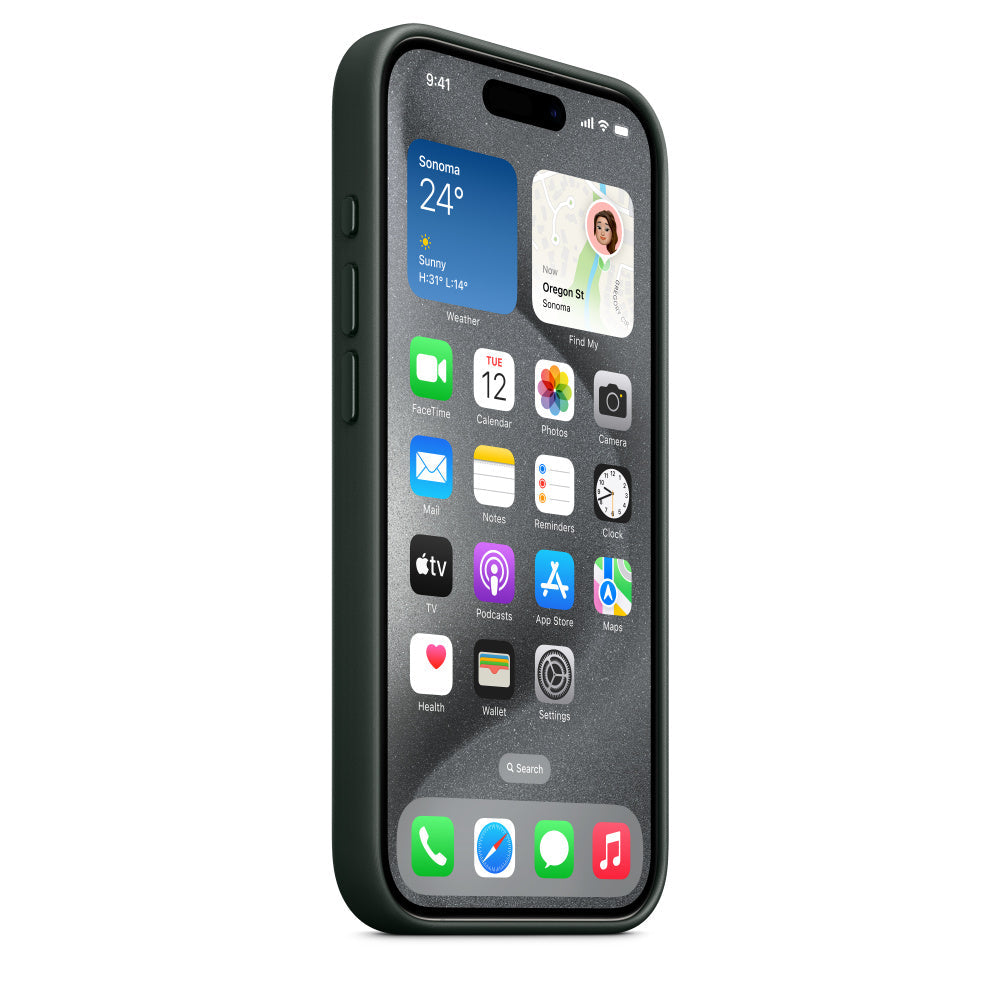 iPhone 15 Pro FineWoven Case with MagSafe - Evergreen